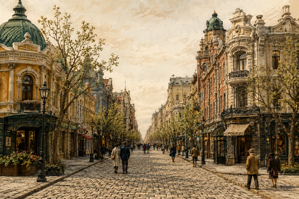 Walk Harbin’s European-facing avenue