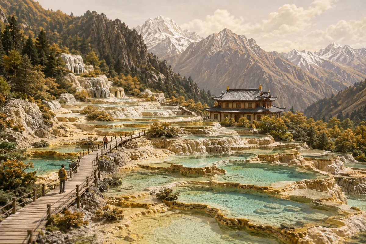 Trace the mountain’s limestone terraces