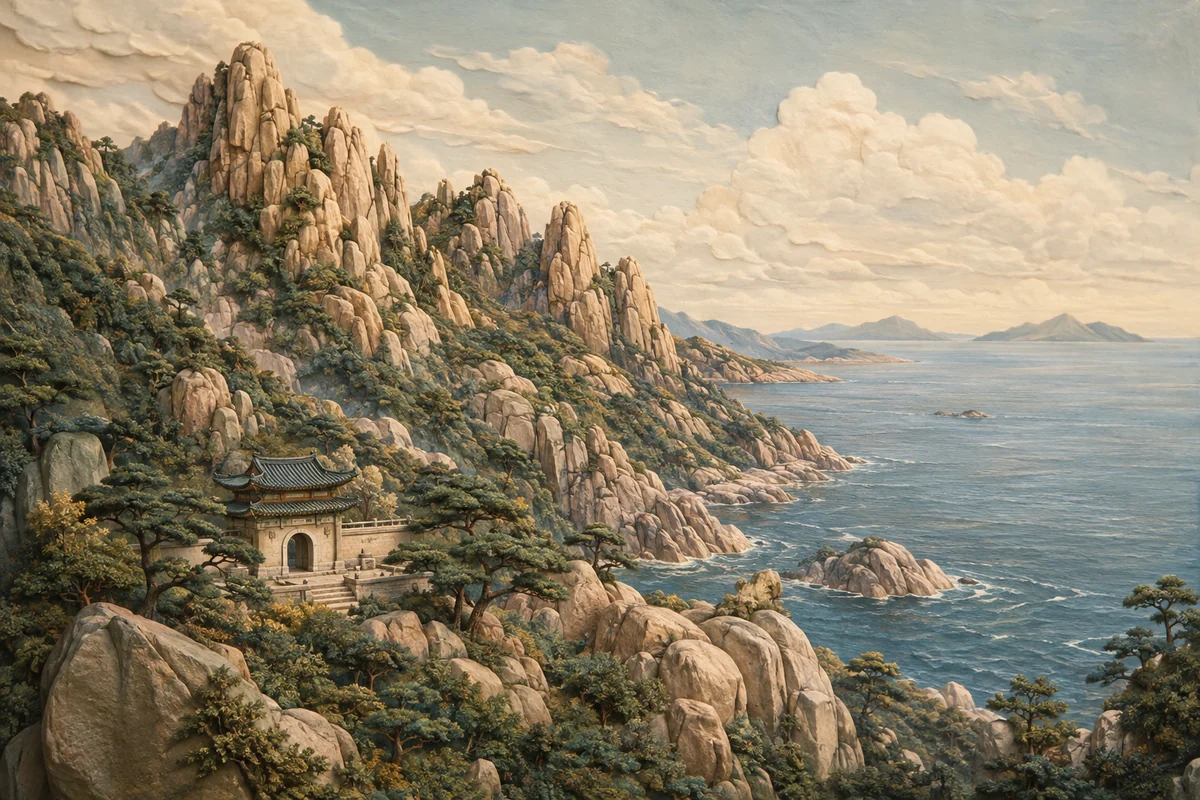 Meet the mountain at the sea