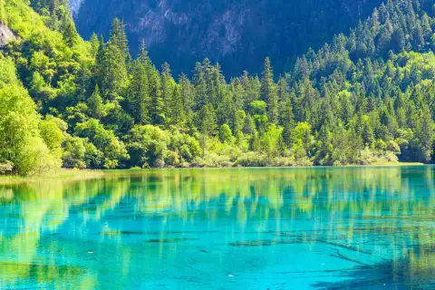 Follow the colour of the water