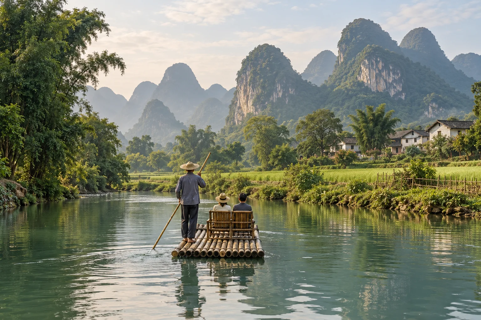Yulonghe Bamboo Raft Drift